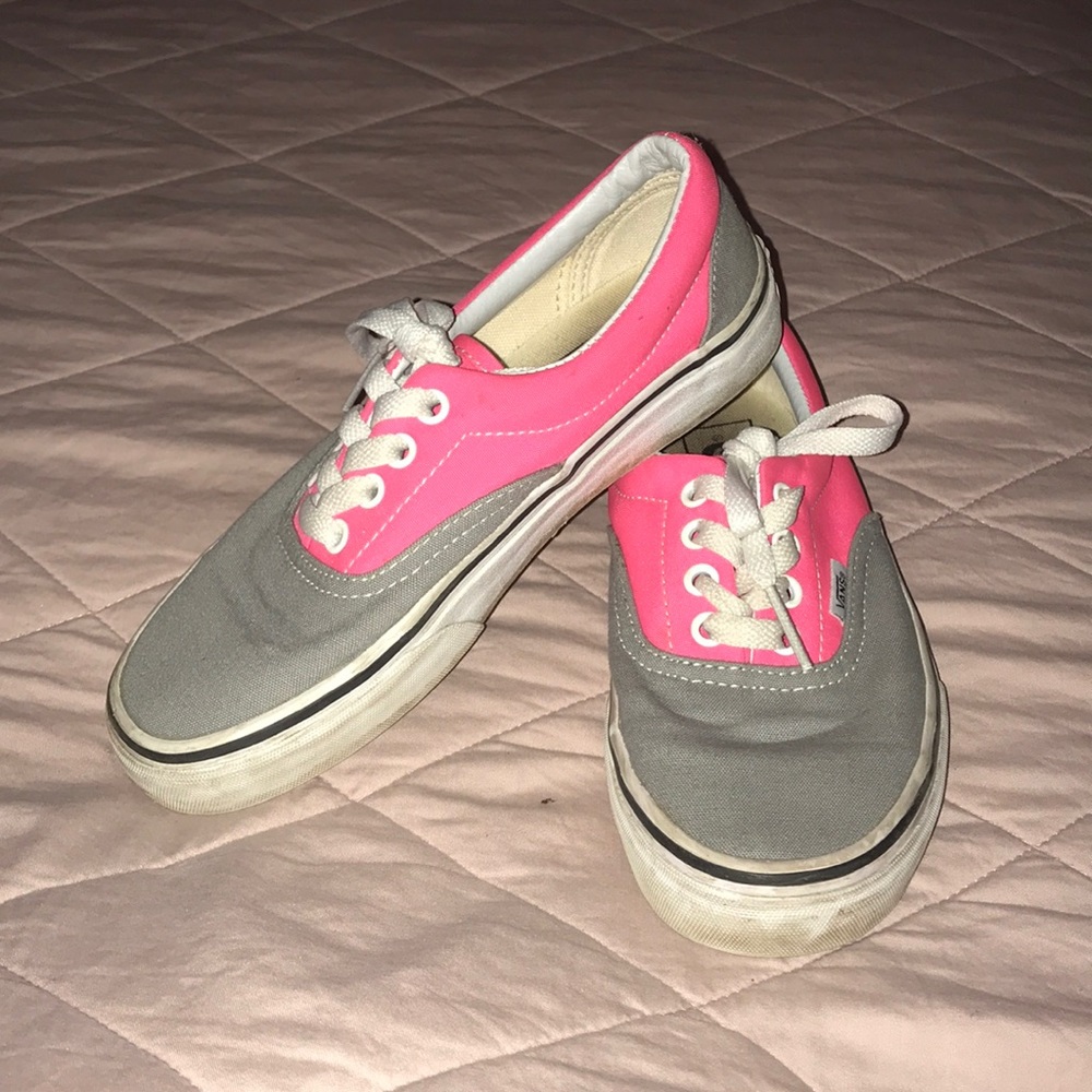 Pink and gray Vans!